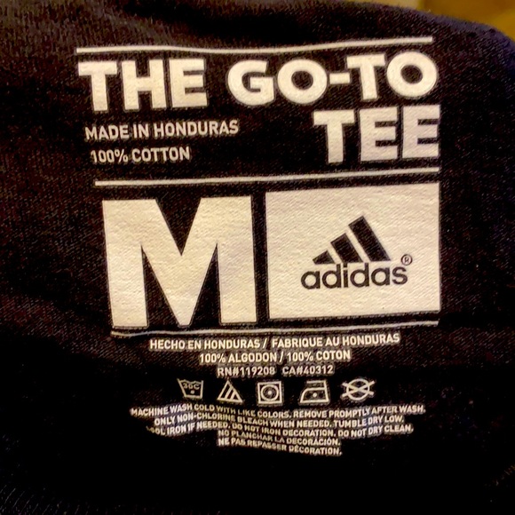Black short sleeve crew neck Adidas Go to Tee Clippers Shirt M tags attached - Picture 3 of 7